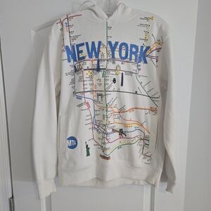 MTA New York City Subway Map Hoodie Medium Officially Licensed NYC Pullover